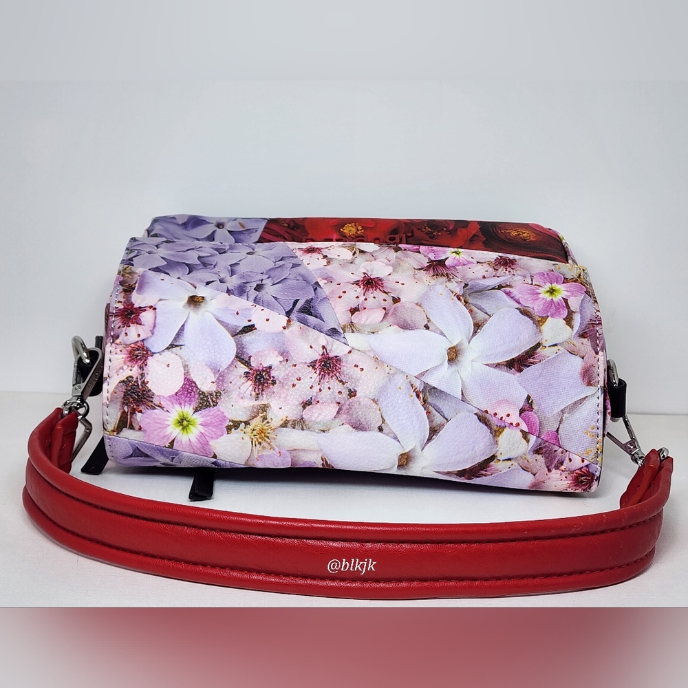 Desigual Patchwork Floral Slingbag *Red/Purple* E… - image 5